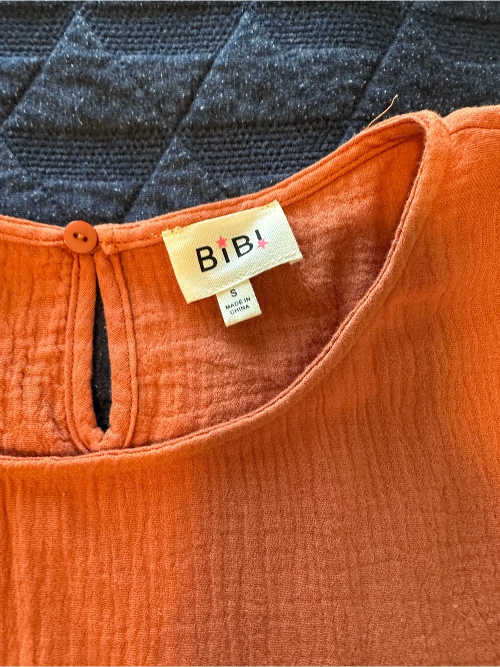 BiBi Rustic Orange Ruffle Sleeve Blouse - Picture 4 of 9